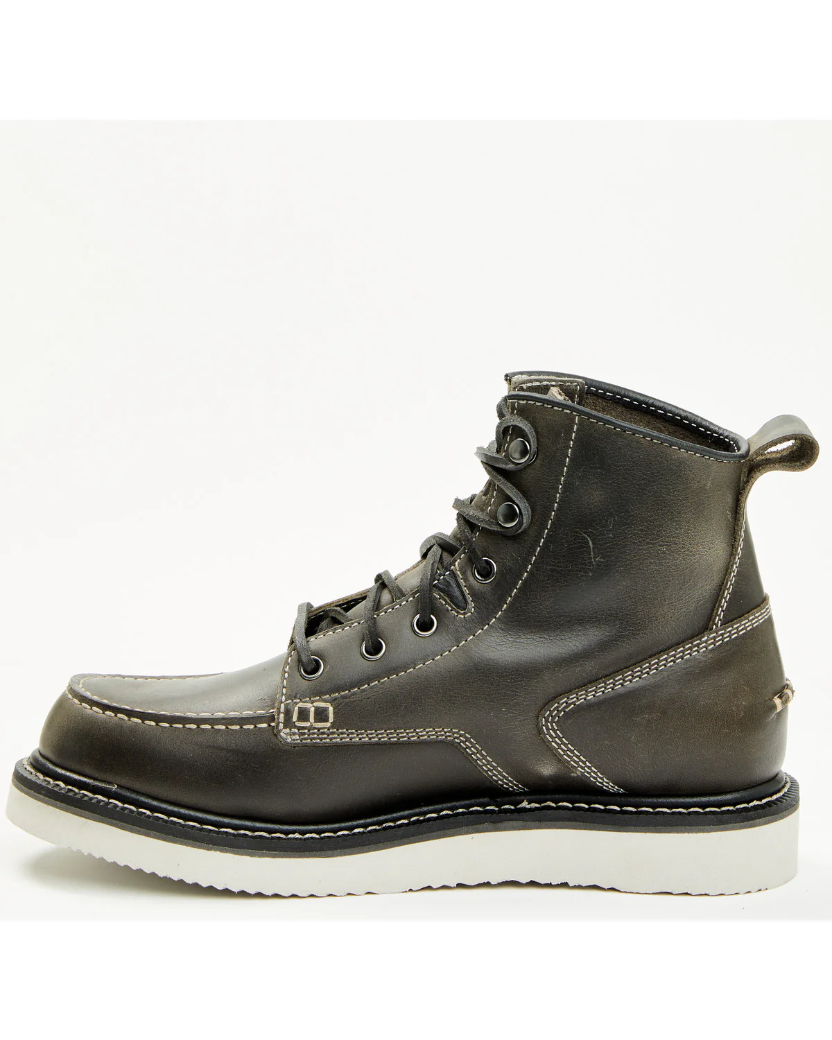 Men's 6" Lace-Up Moc Work Boots - Soft Toe - Image 3