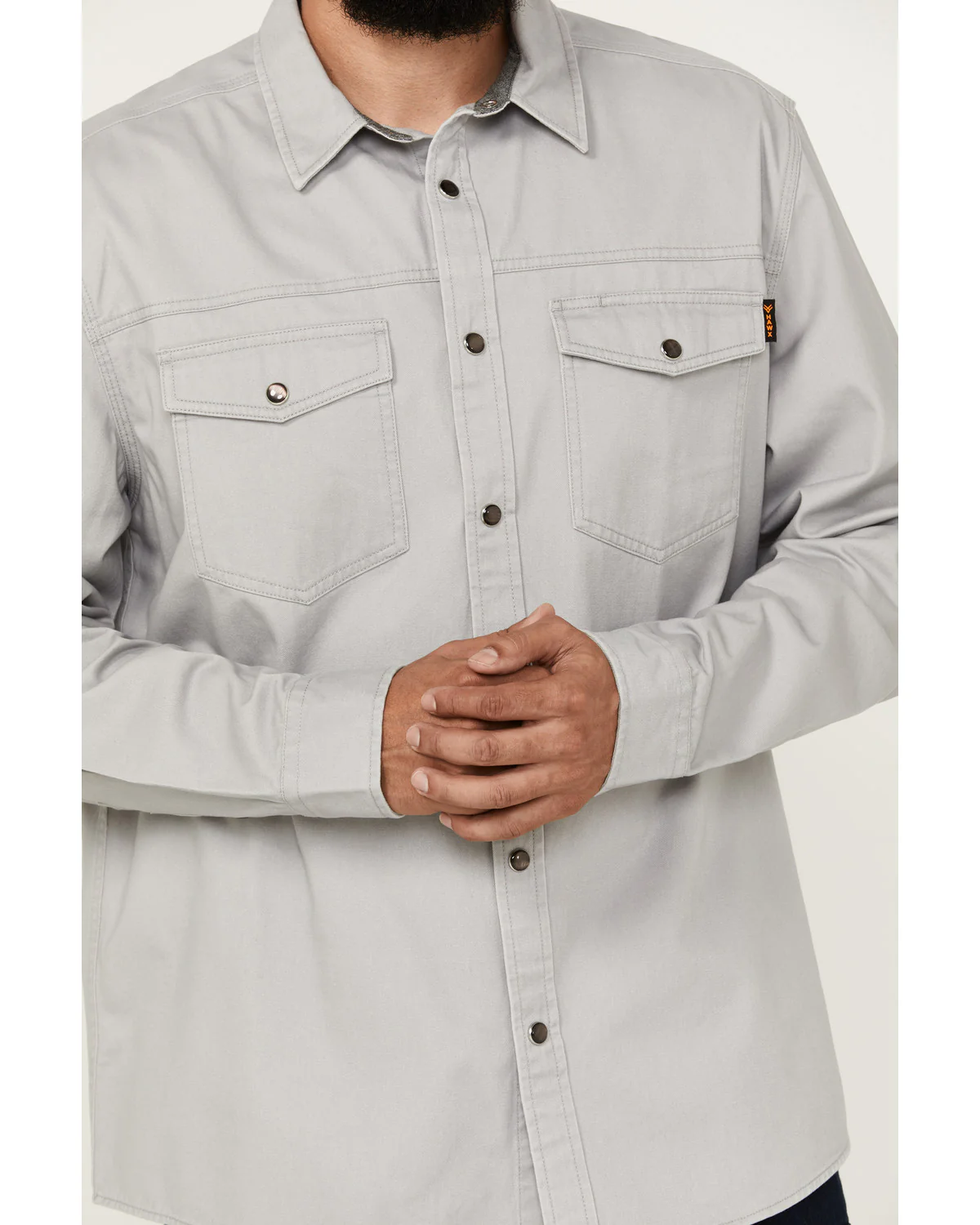 Men's All Out Woven Solid Long Sleeve Snap Work Shirt - Tall - Image 3