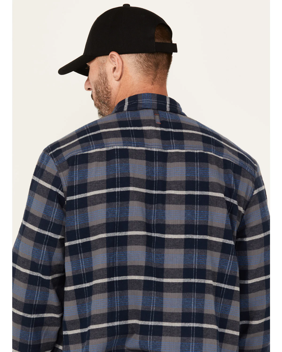Men's Ball Plaid Print Long Sleeve Button-Down Flannel Work Shirt - Image 4