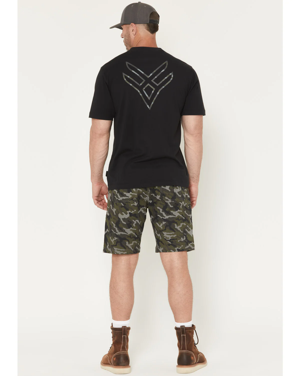 Men's Chip Camo Print Flat Front Work Shorts - Image 3