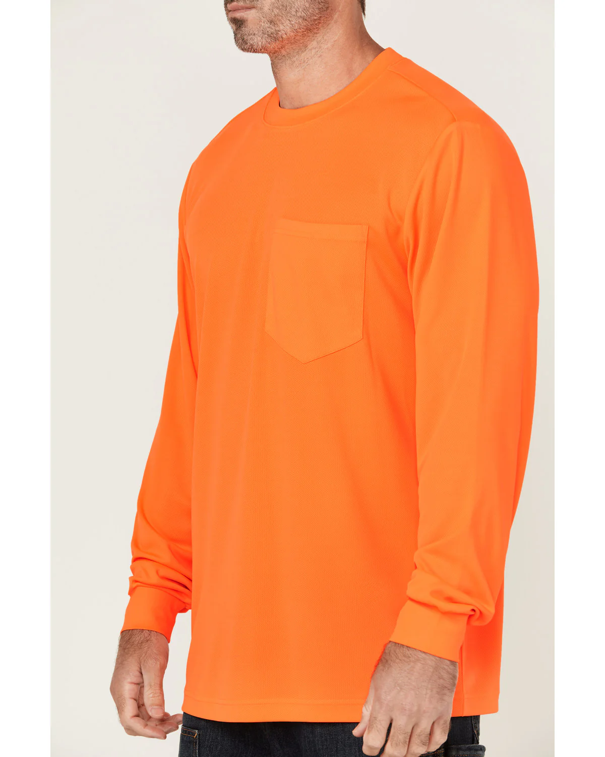 Men's Enhanced Visibility Long Sleeve Work T-Shirt - Image 3