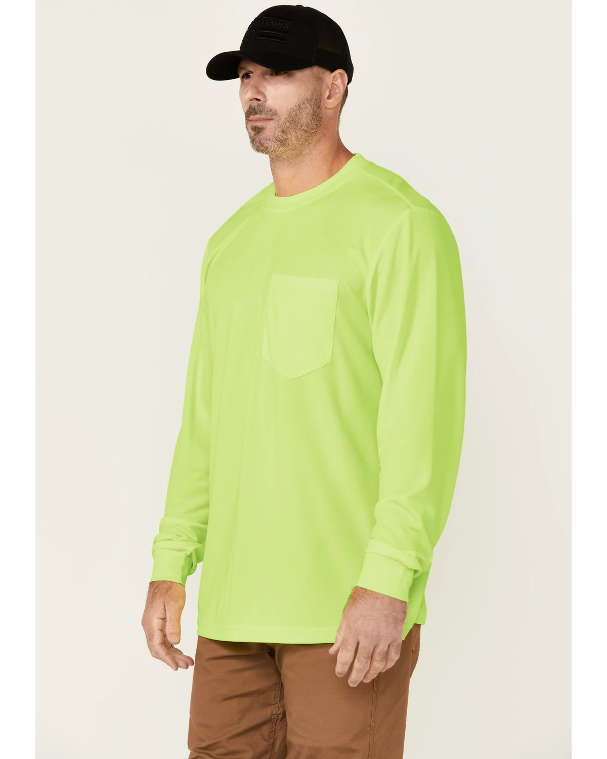 Men's Enhanced Visibility Long Sleeve Work T-Shirt - Image 3