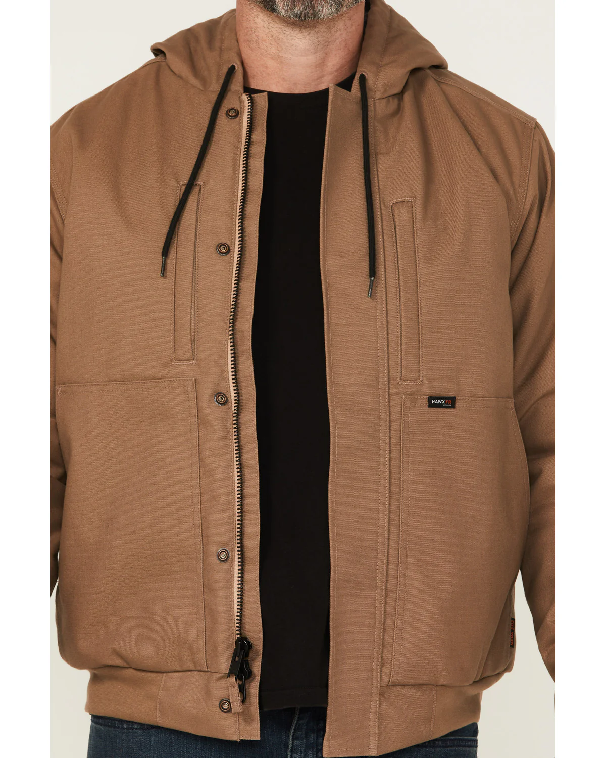 Men's FR Hooded Bomber Work Jacket - Image 3