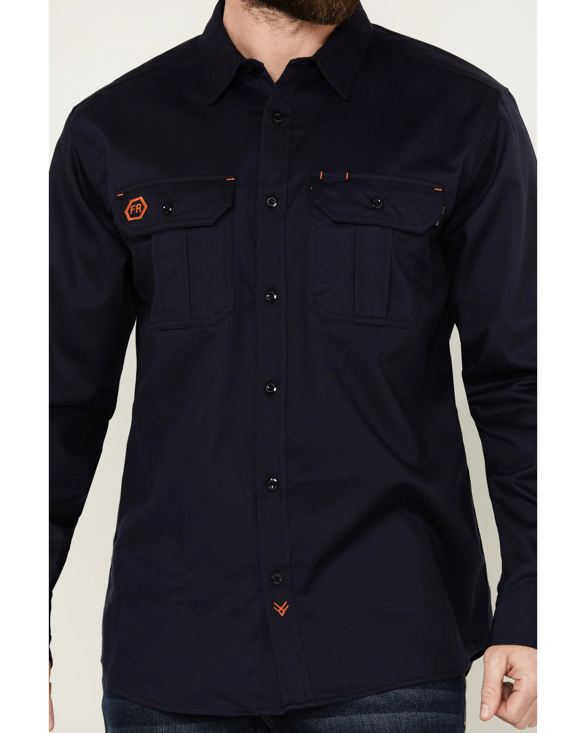 Men's FR Woven Long Sleeve Button-Down Work Shirt - Image 3