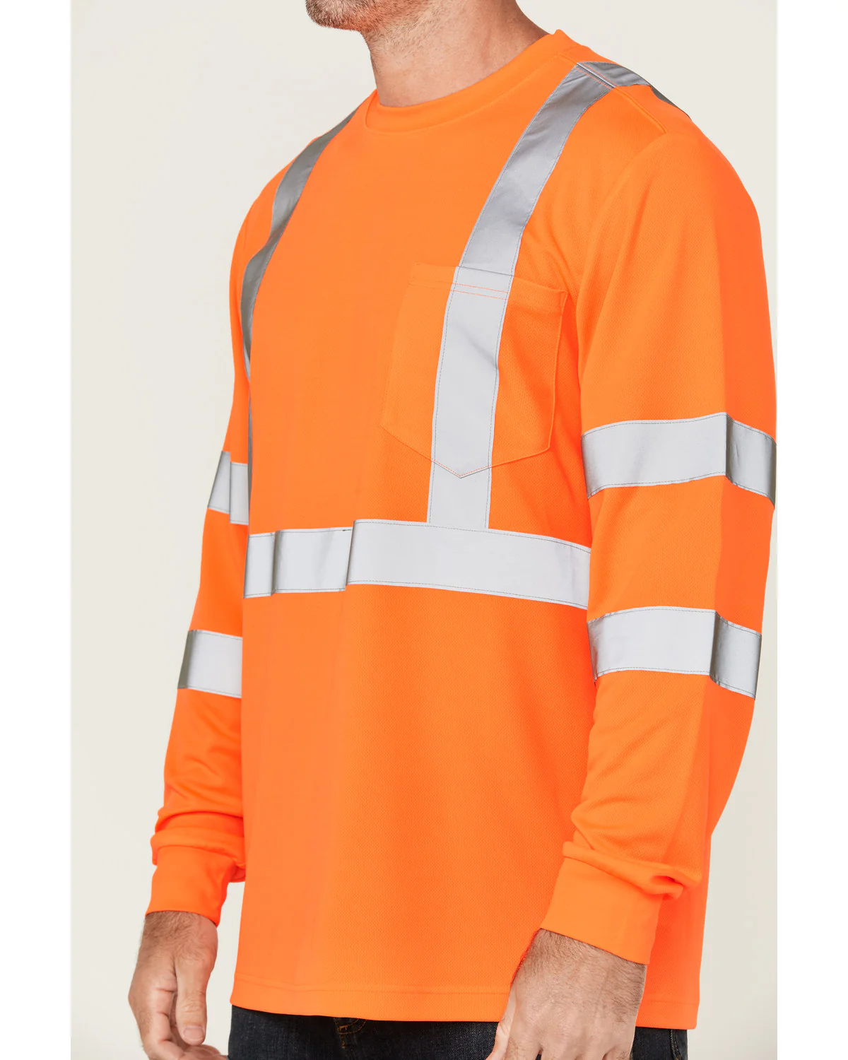 Men's Hi-Vis Reflective Long Sleeve Work T-Shirt - Image 3
