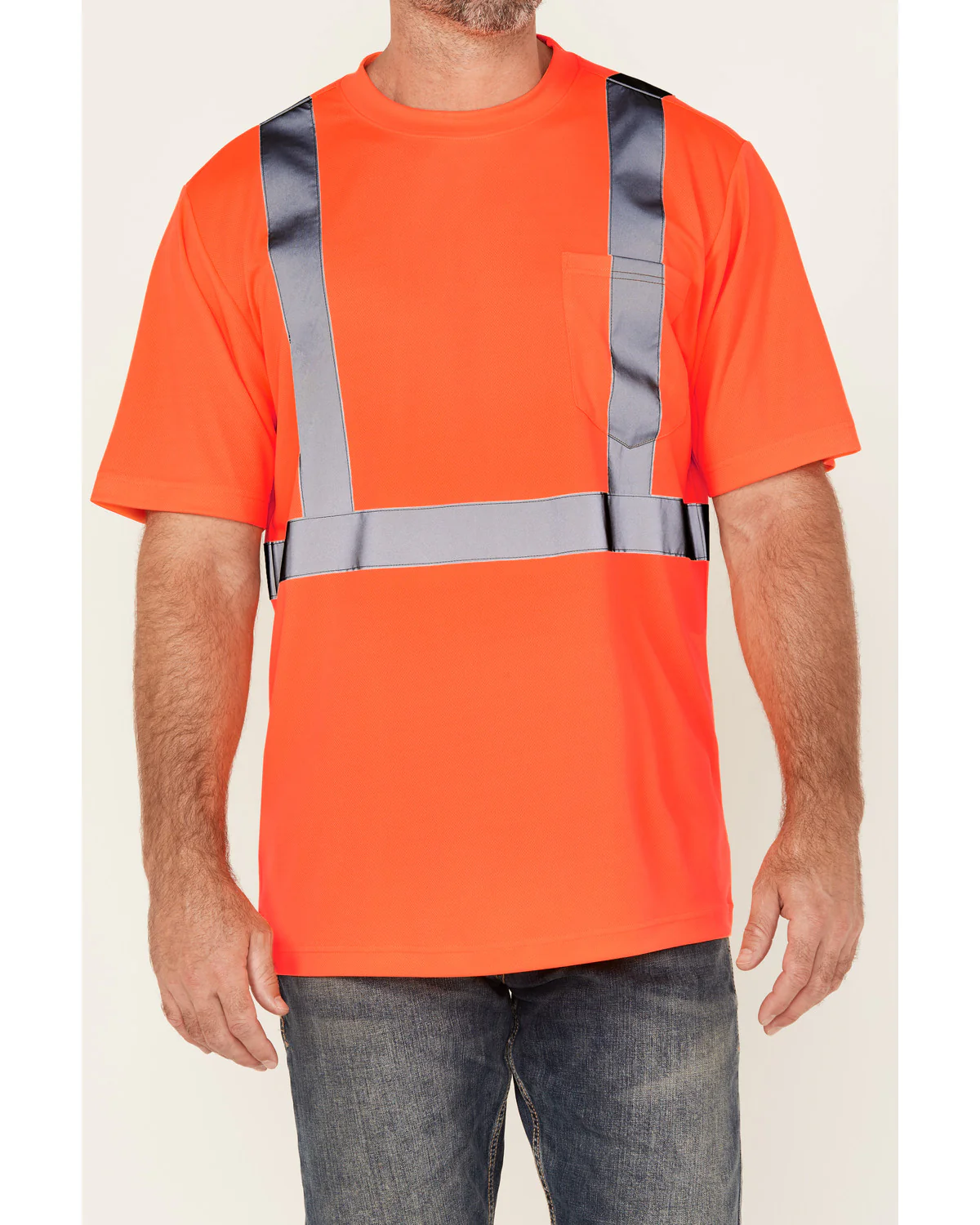 Men's Hi-Vis Reflective Short Sleeve Work T-Shirt - Big - Image 3