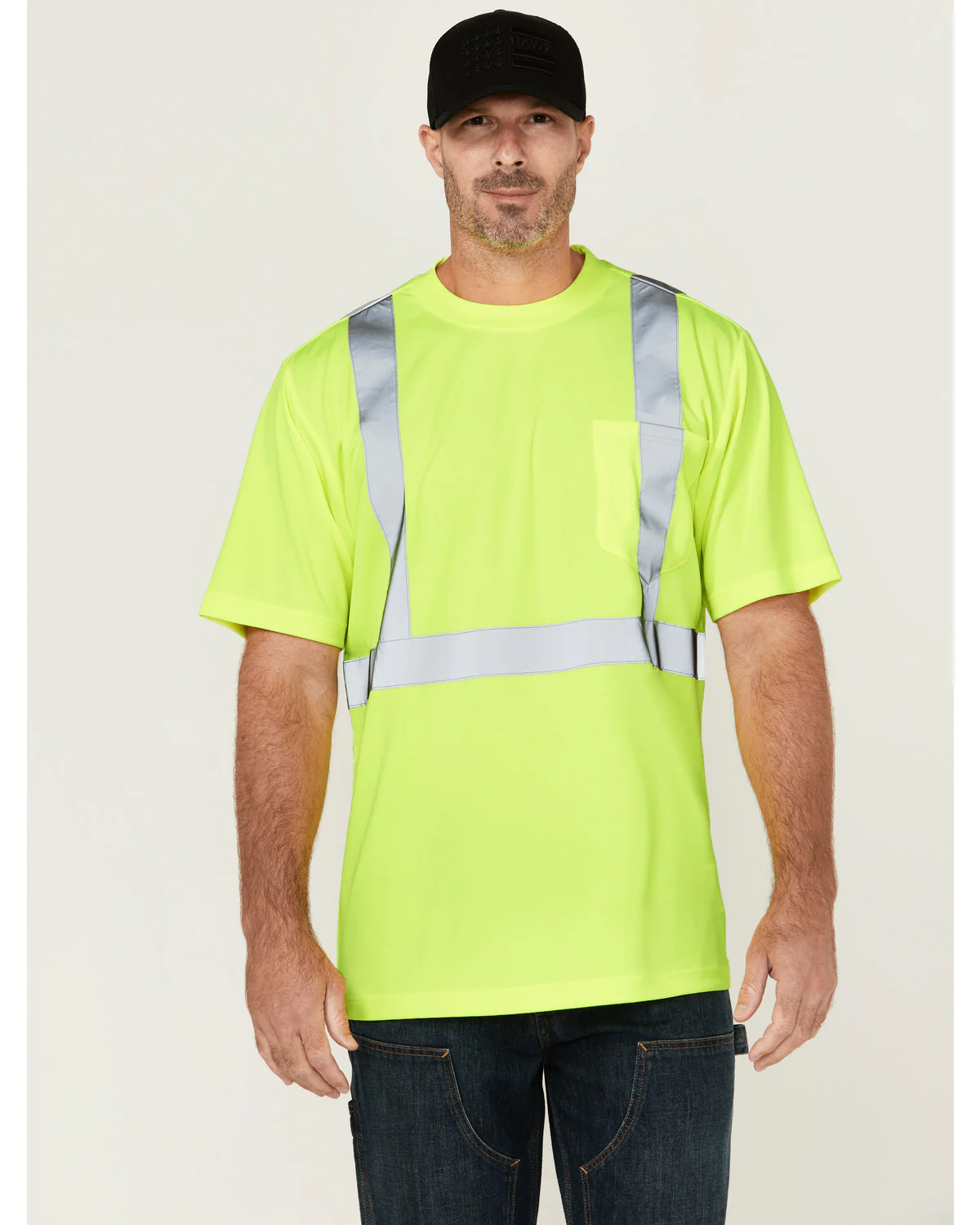 Men's Hi-Vis Reflective Short Sleeve Work T-Shirt - Big - Image 3