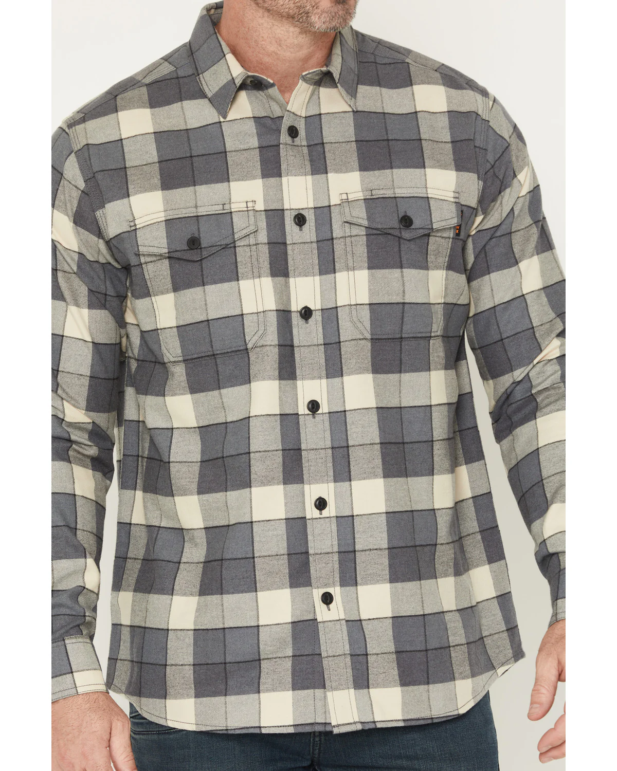 Men's Buffalo Plaid Print Long Sleeve Button-Down Flannel Shirt - Image 3