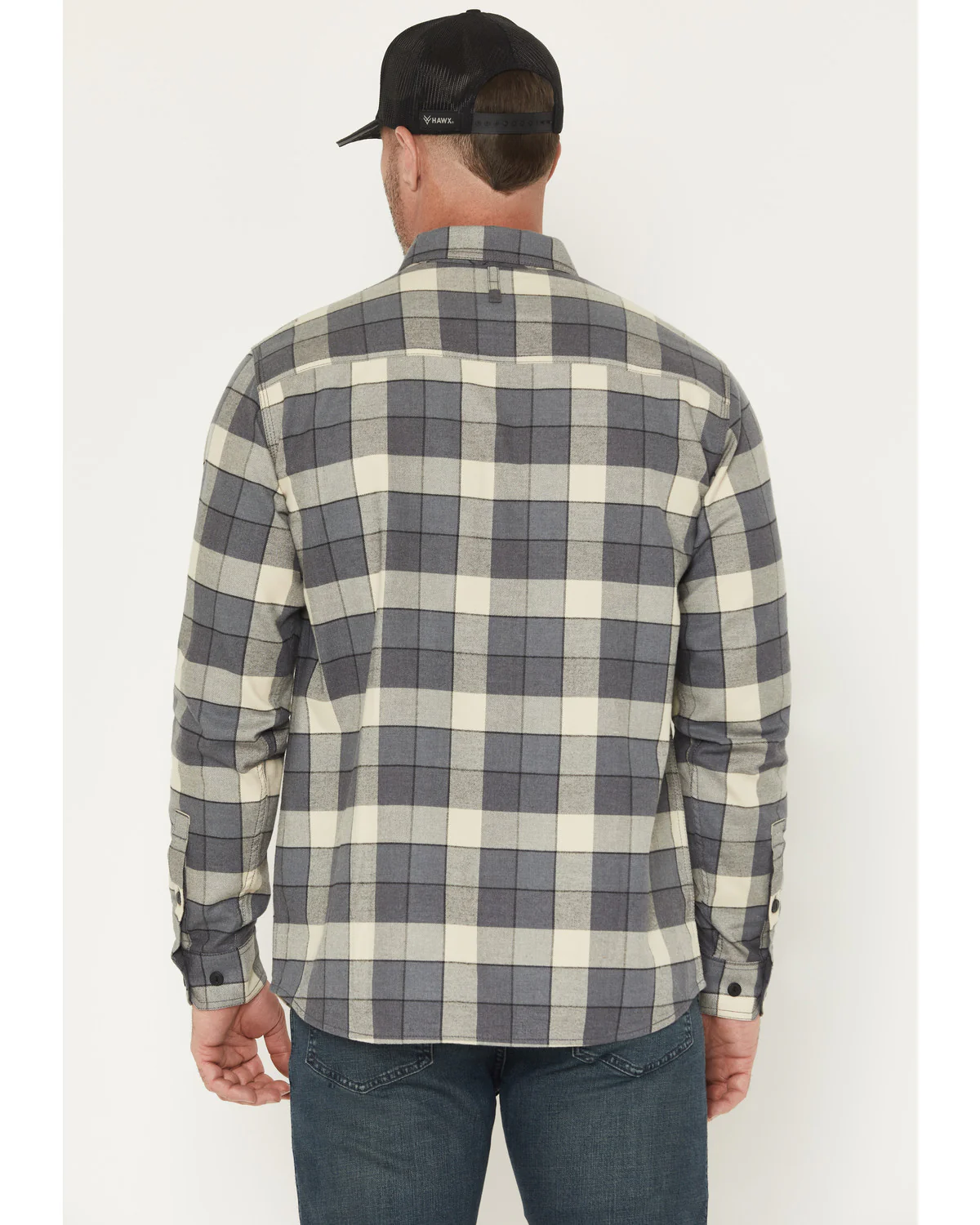 Men's Buffalo Plaid Print Long Sleeve Button-Down Flannel Shirt - Image 4