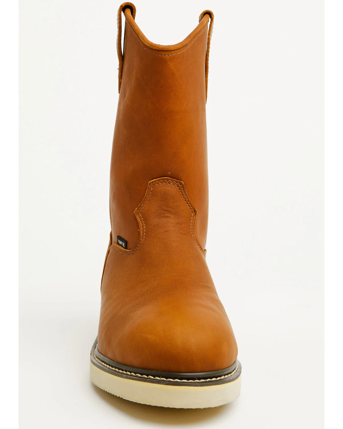 Men's 10.75" Pull-On Barnyard Leather Work Boots - Composite Toe - Image 4