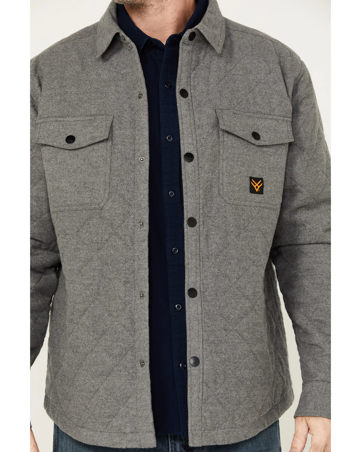 Men's Quilted Flannel Shirt Jacket - Image 7