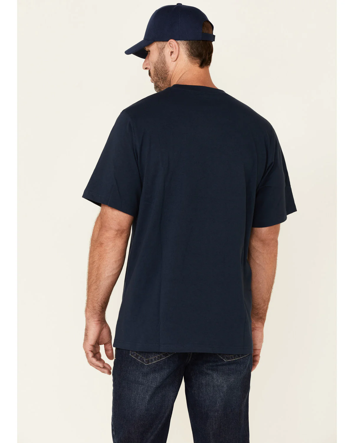Men's Solid Navy Forge Short Sleeve Work Pocket T-Shirt - Big - Image 4