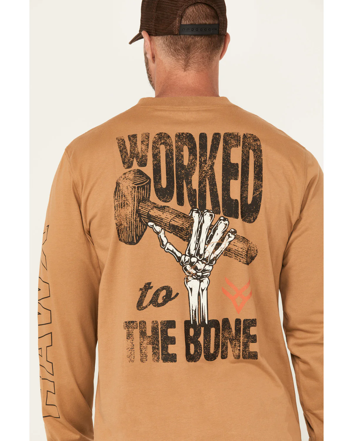 Men's To The Bone Long Sleeve Graphic Work T-Shirt - Image 4