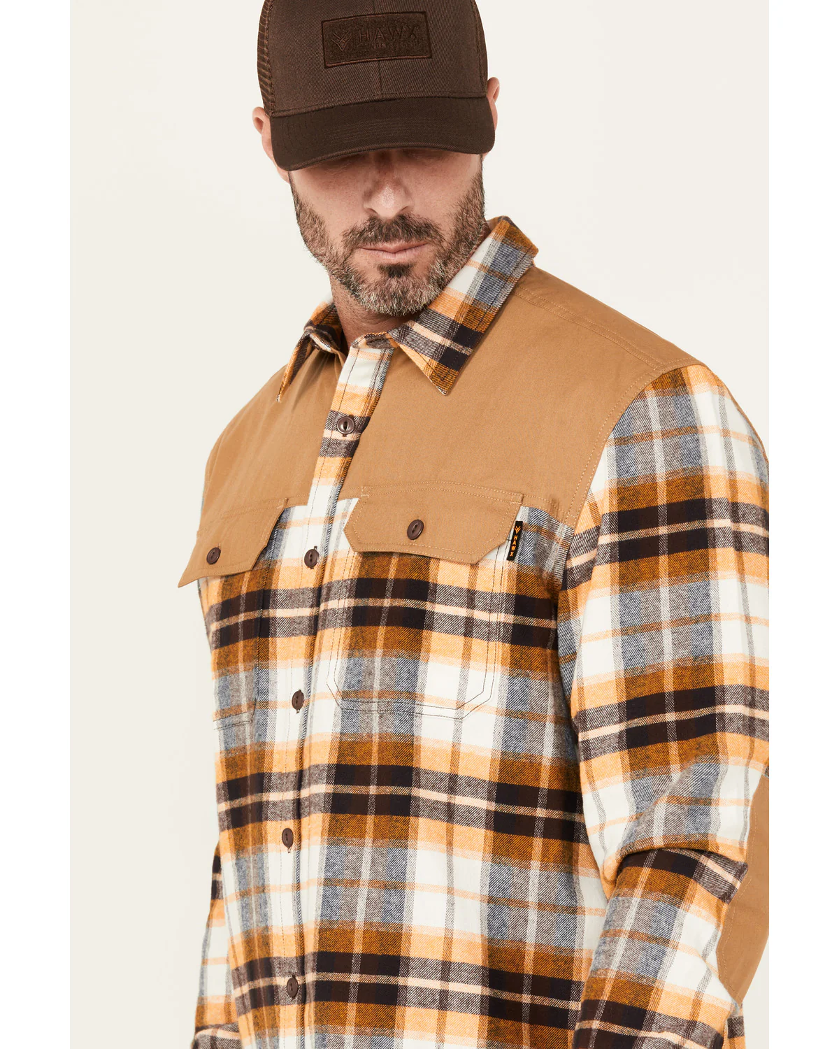 Men's Wilson Plaid Print Long Sleeve Button-Down Flannel Work Shirt - Image 3