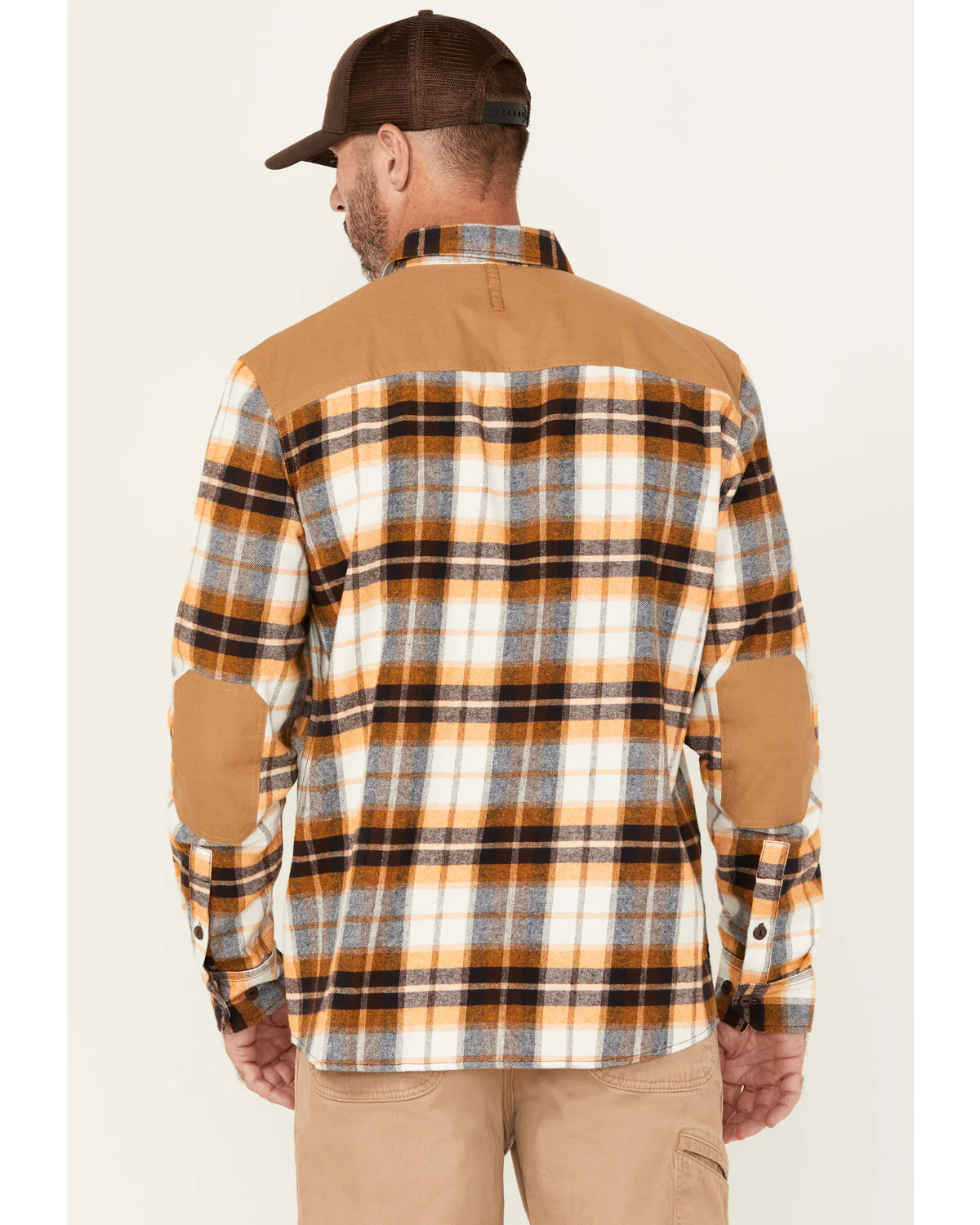 Men's Wilson Plaid Print Long Sleeve Button-Down Flannel Work Shirt - Image 4