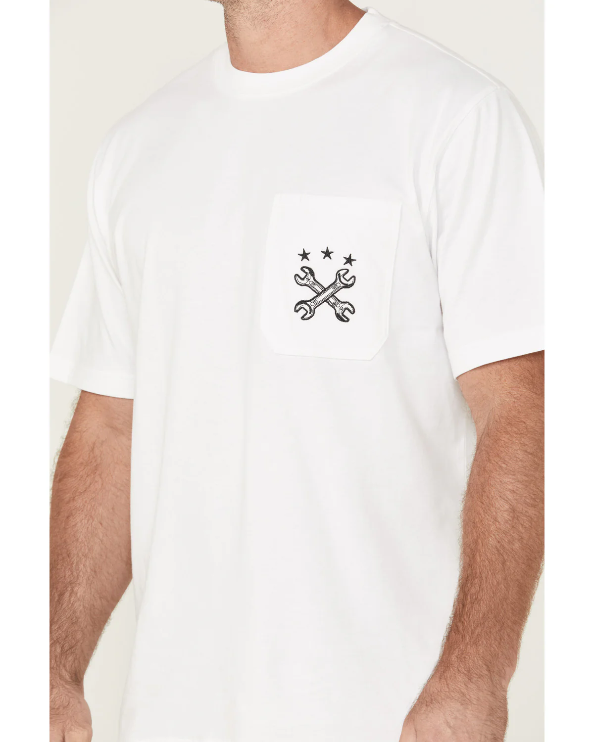 Men's Wrenches Embroidered Pocket Short Sleeve Work T-Shirt - Image 3